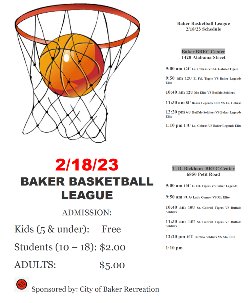 Clipart of Baker Basketball League Flyer